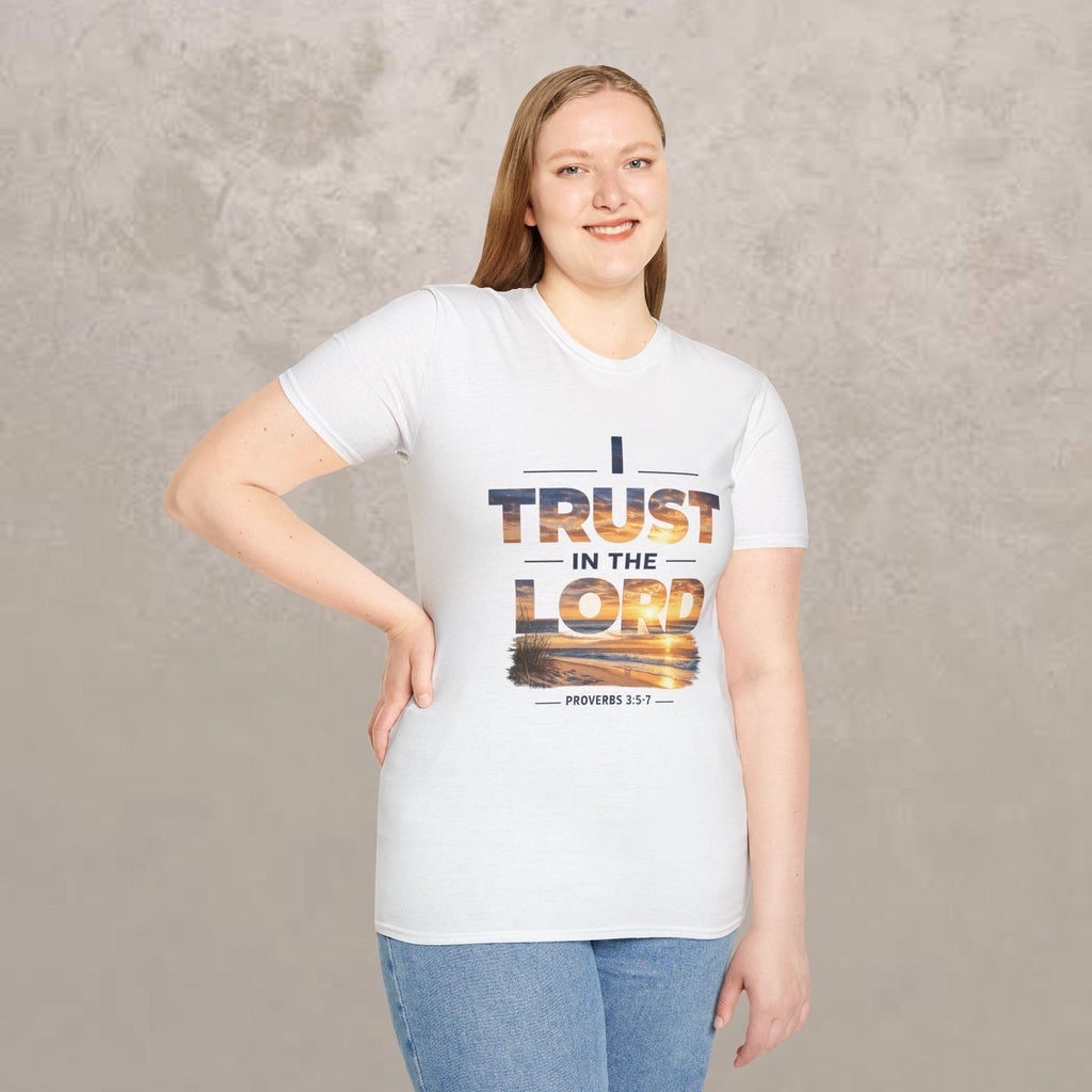 I Trust In The Lord - Ocean T‑Shirt — Proverbs 3:5 Christian Tee