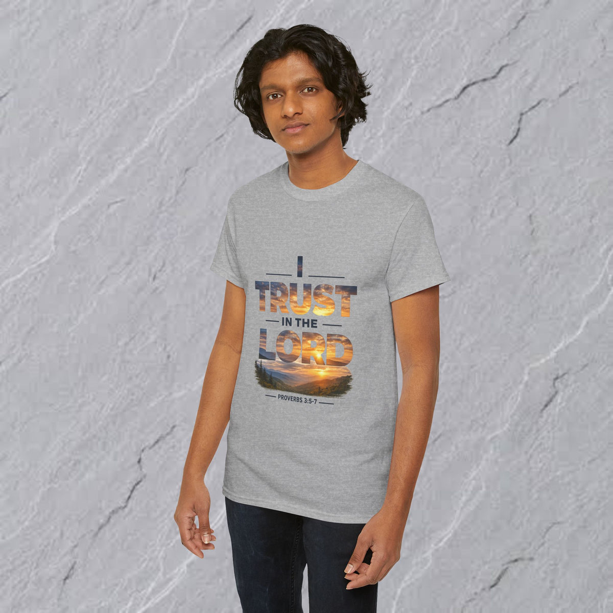 I Trust In The Lord - Mountains T‑Shirt — Proverbs 3:5 Christian Tee