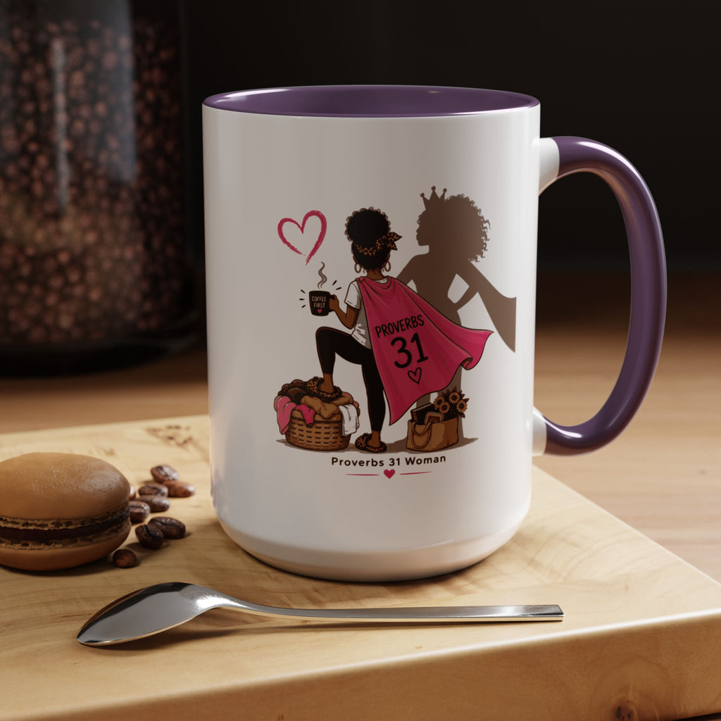 Proverbs 31 Woman Coffee Mug – Inspirational Accent Mug and Gift - Black (11/15oz)