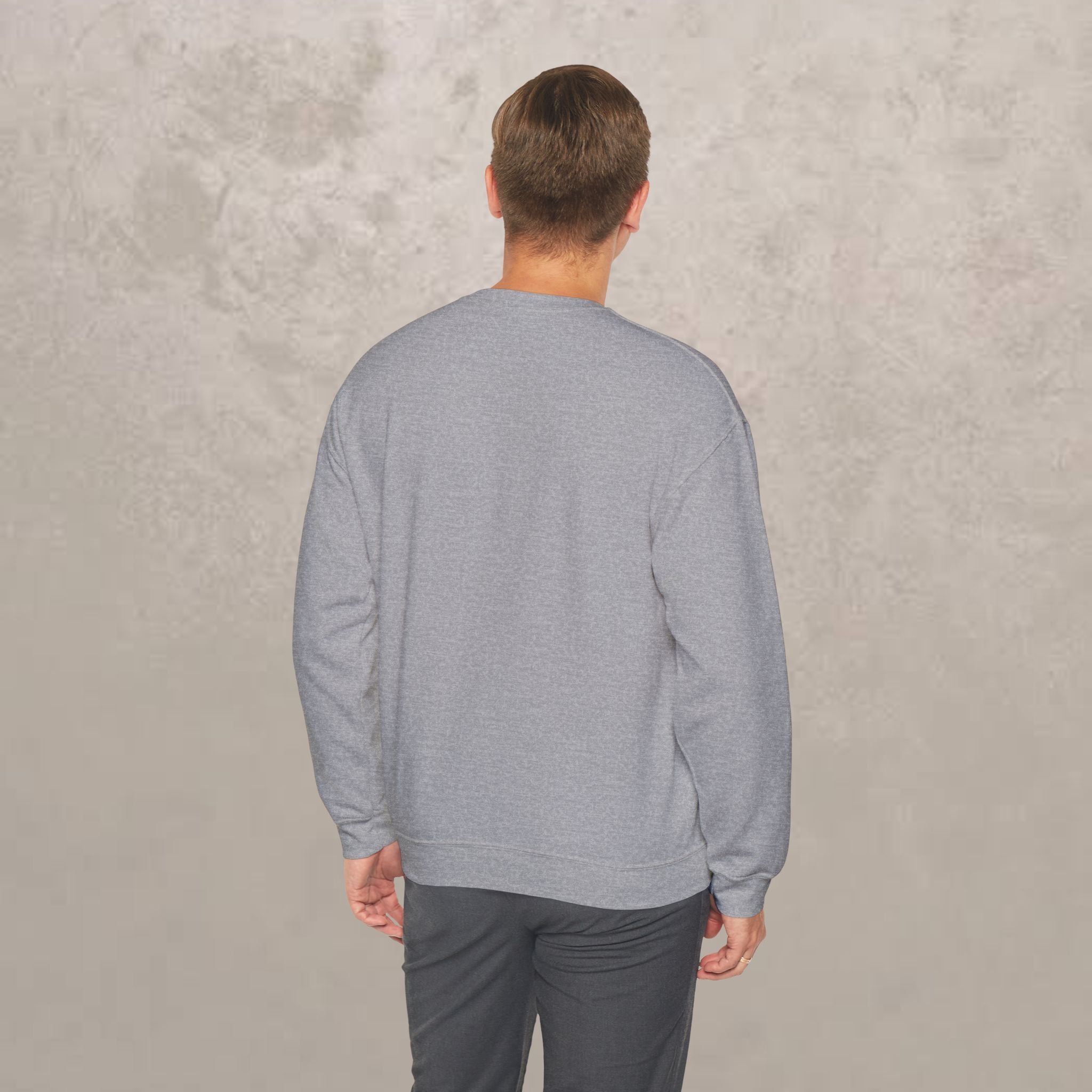 Fall For Jesus - He Never Leaves - Christian Graphic Crewneck Fall Sweatshirt