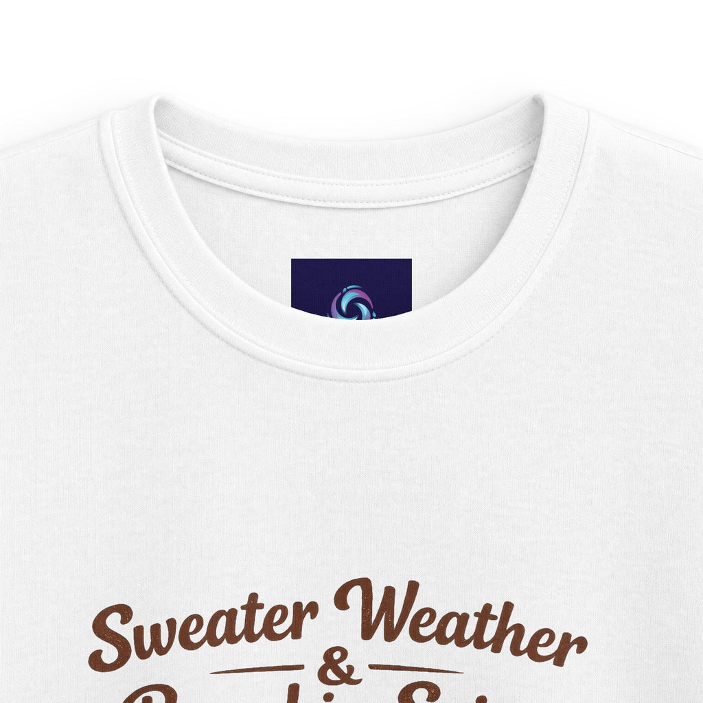 Kids — "Sweater Weather & Pumpkin Spice" Autumn Graphic Tee