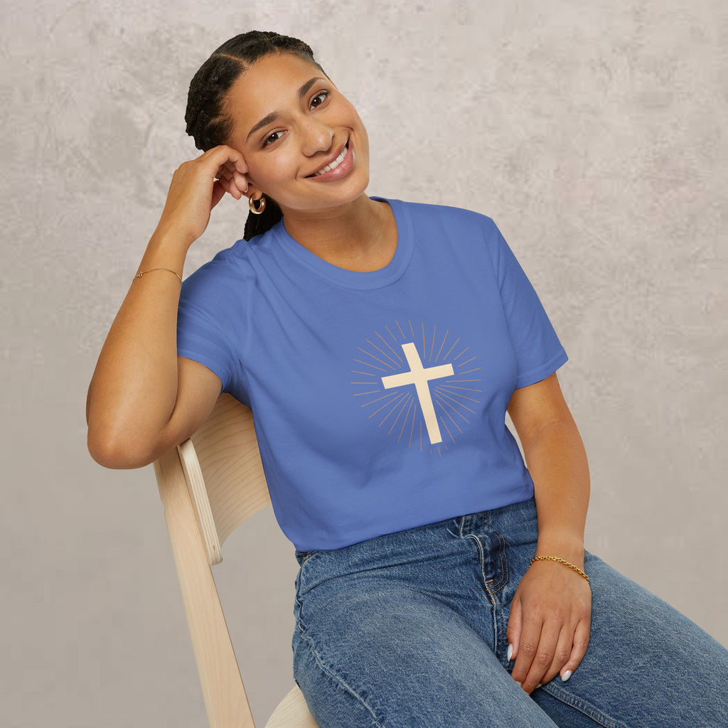 Radiant Gold Cross T-Shirt