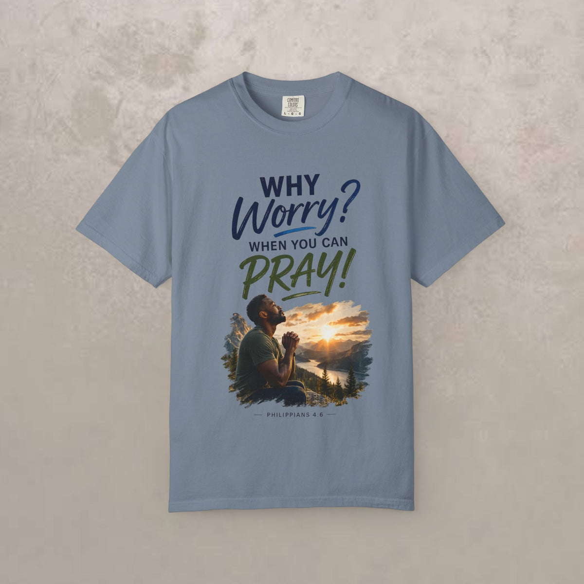 Why Worry - Pray - Men's Tee — Black Men's Christian Tee