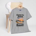 Come to Jesus, He'll Give You Rest — Christian Faith Graphic Unisex Tee