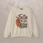 Fallin' In Love With Jesus - Crewneck Sweatshirt — Autumn Pullover