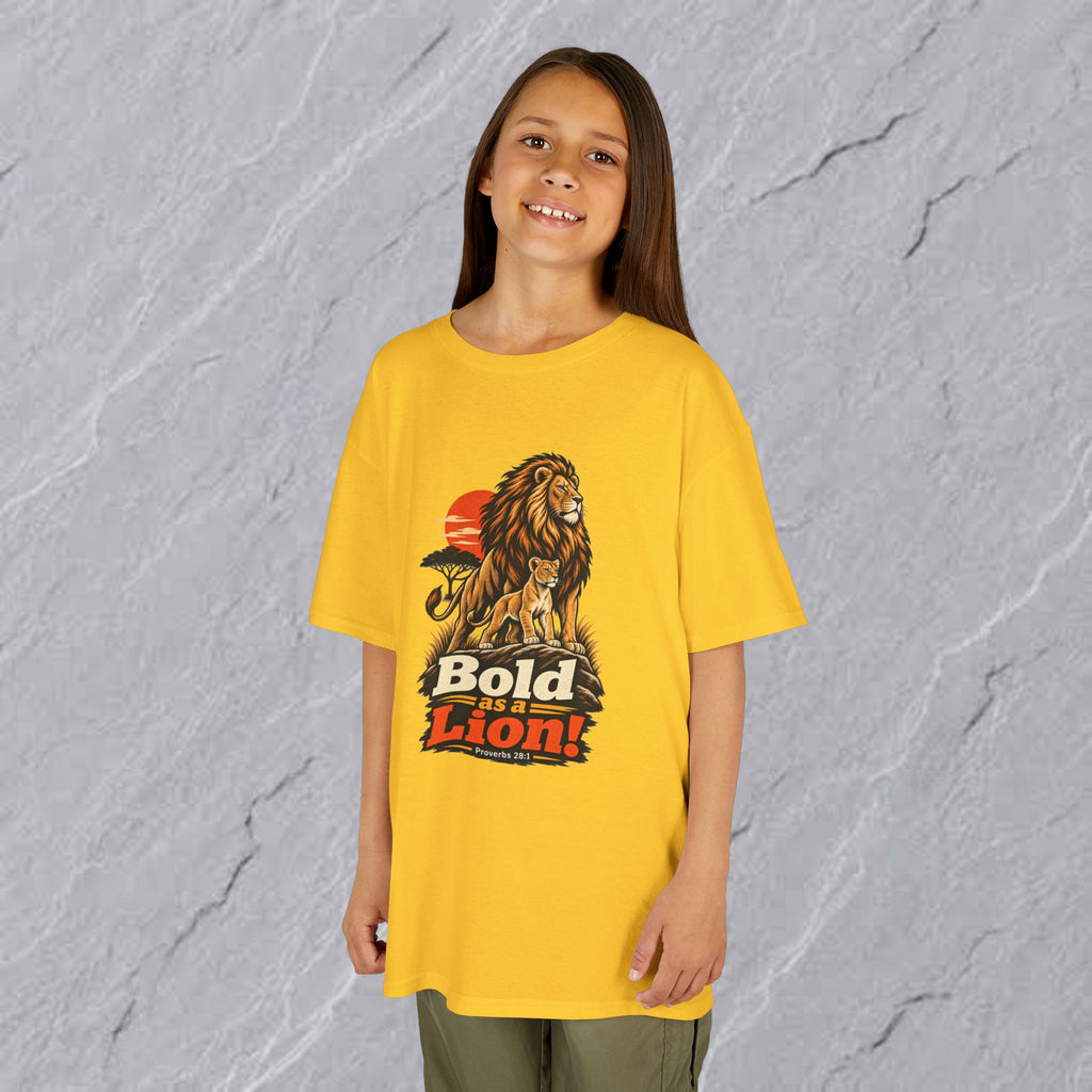 Kids  - Bold as a Lion Graphic Tee - Proverbs 28:1
