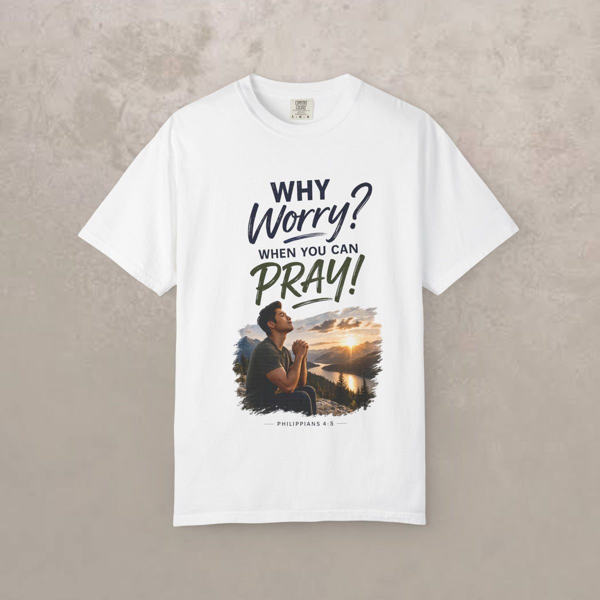 Why Worry - Pray - Men's Tee — Asian Men's Christian Inspirational T-Shirt