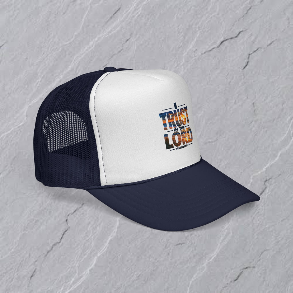 I Trust in the Lord Trucker Hat — Christian Faith Mesh Cap