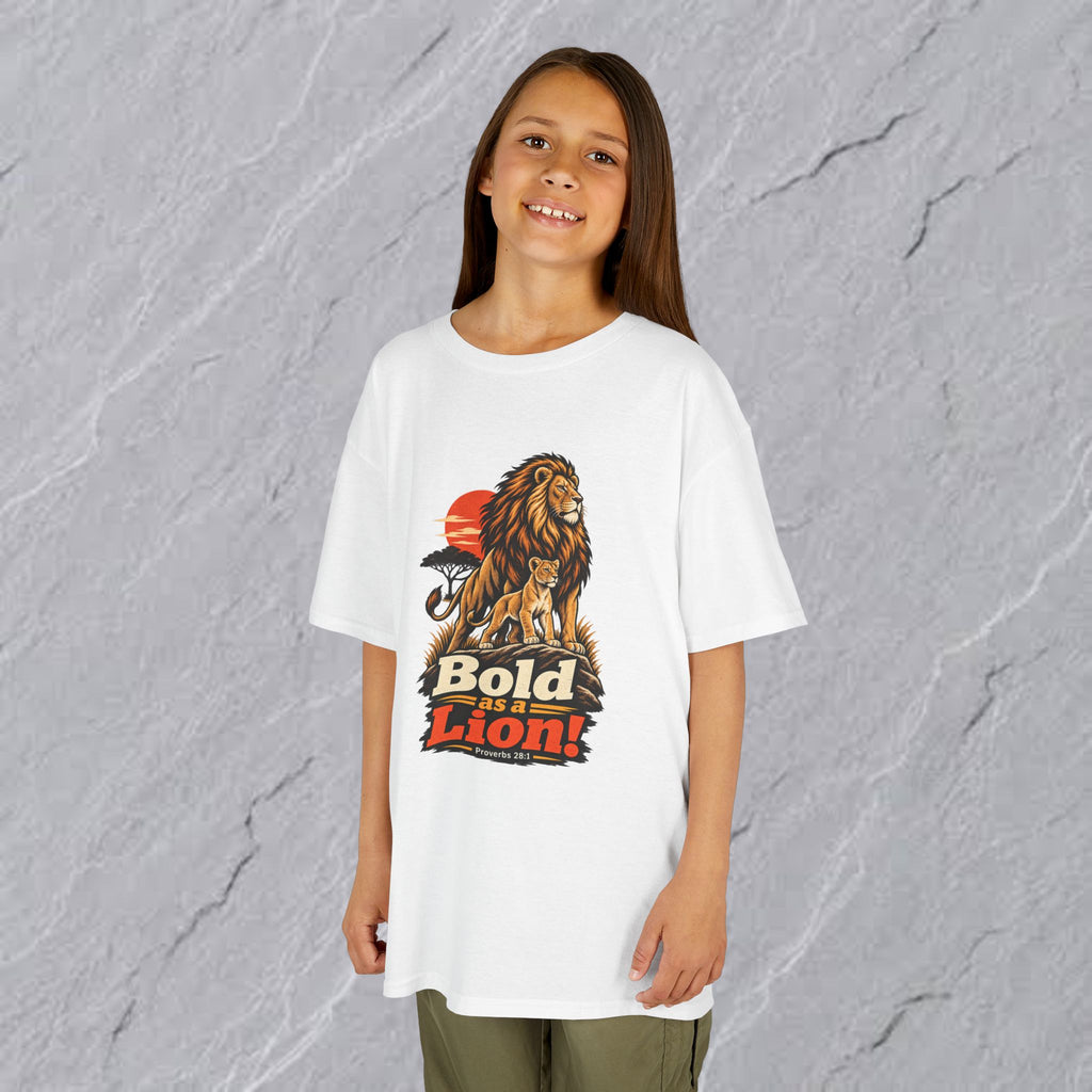 Kids  - Bold as a Lion Graphic Tee - Proverbs 28:1