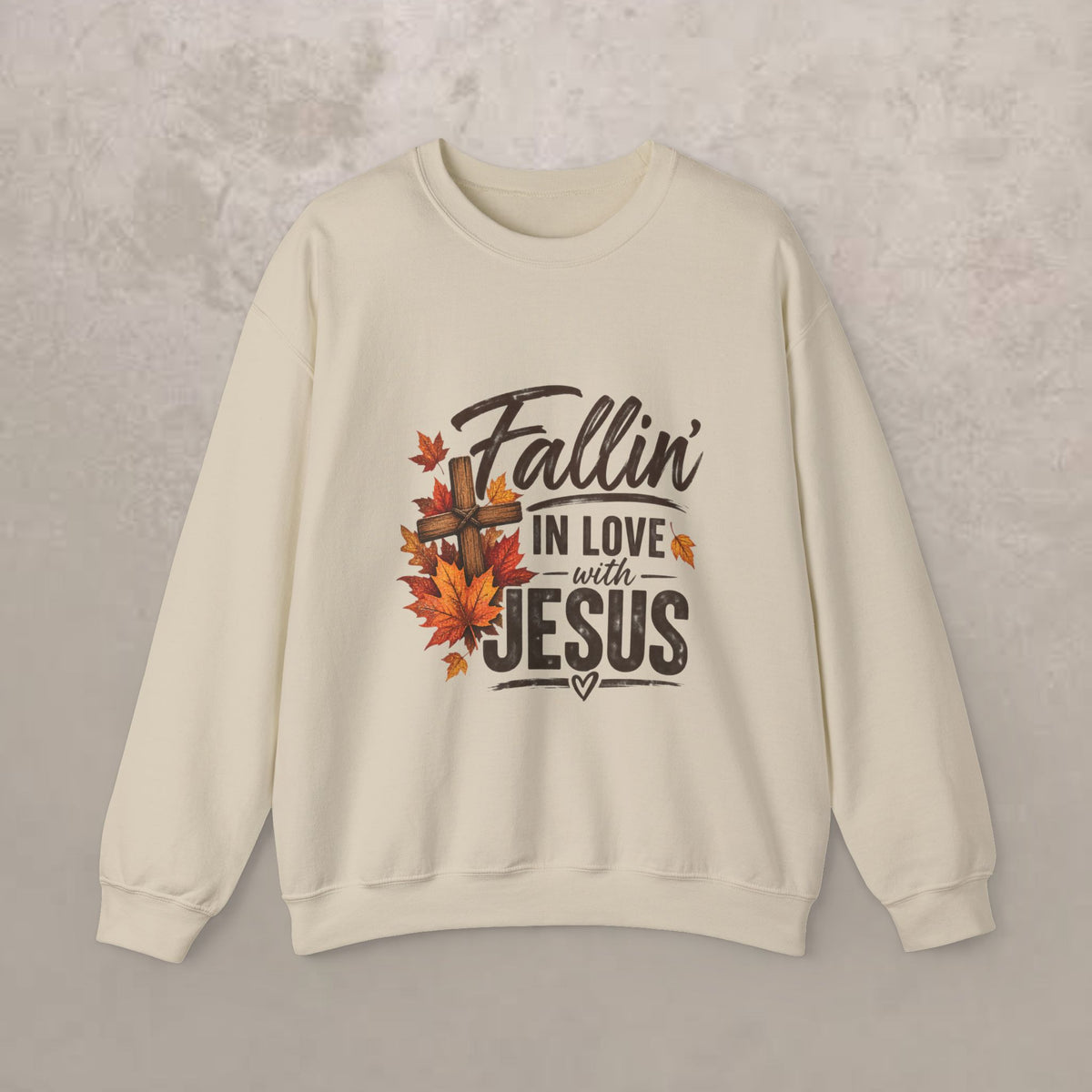 Fallin' In Love With Jesus - Crewneck Sweatshirt — Autumn Pullover