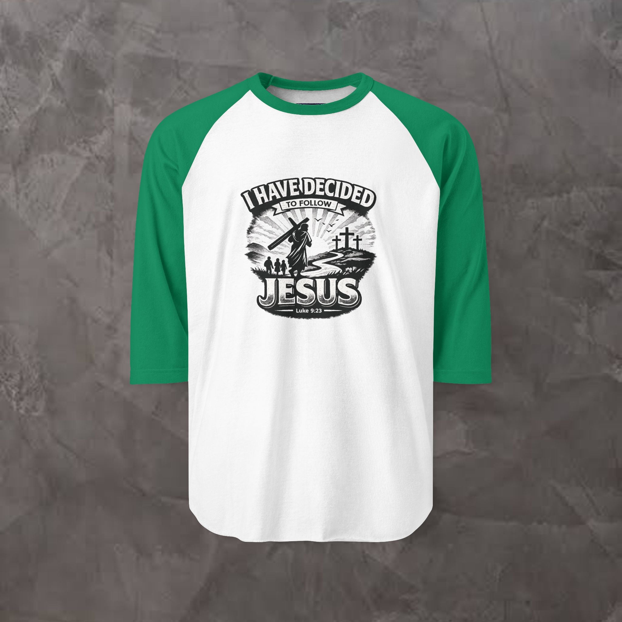 I Have Decided to Follow Jesus - Christian Baseball  RaglanTee