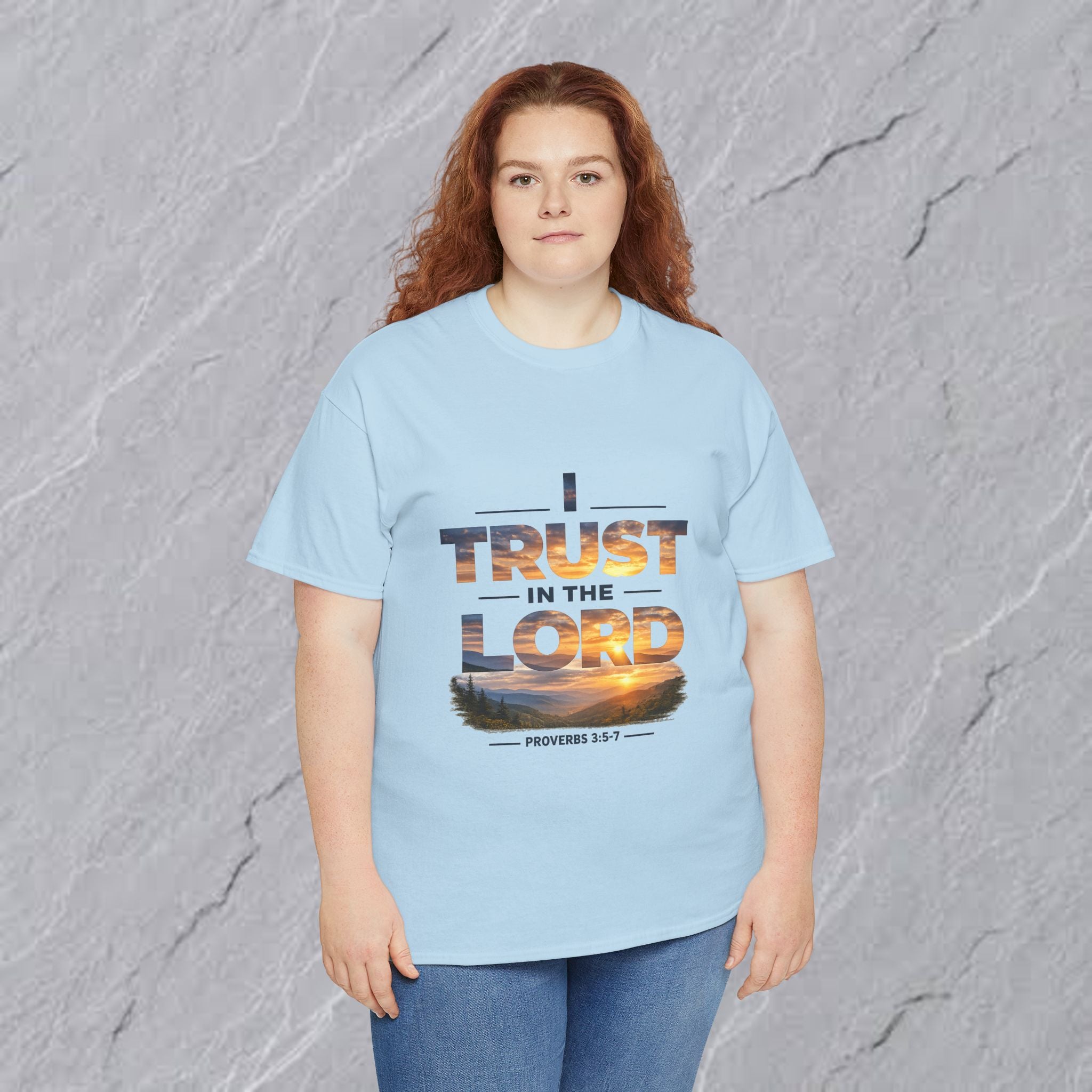 I Trust In The Lord - Mountains T‑Shirt — Proverbs 3:5 Christian Tee
