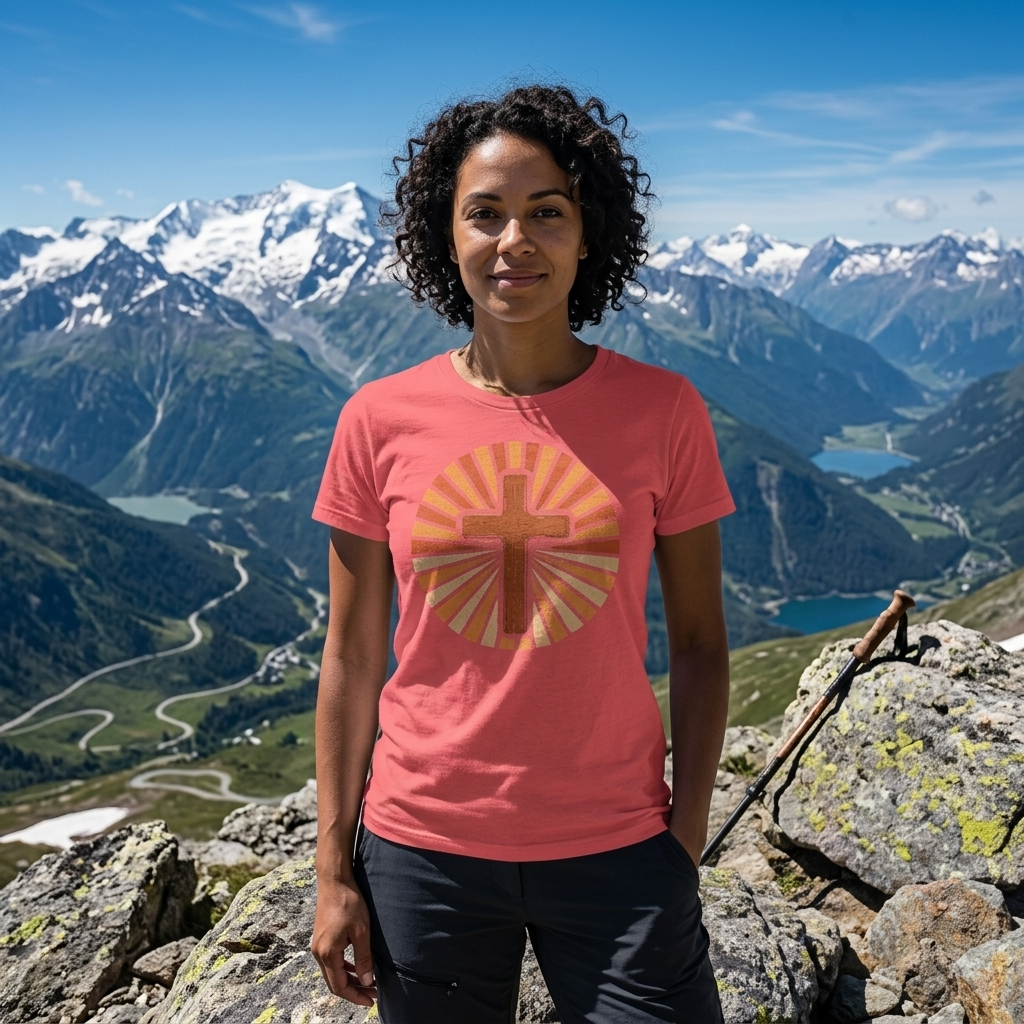 Cross with Sunburst Rays T-Shirt