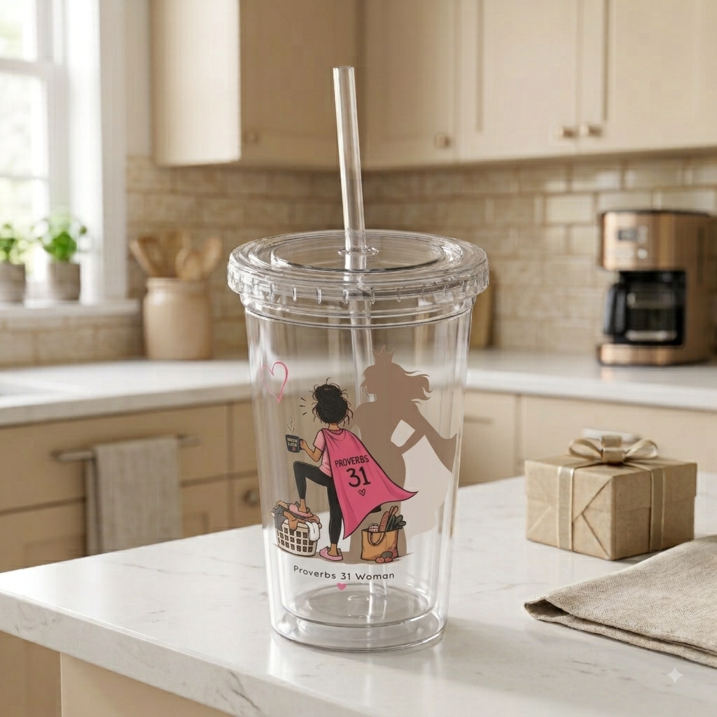 Proverbs 31 Woman - Brunette Acrylic Tumbler
