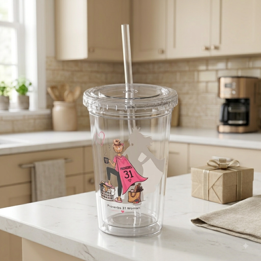 Proverbs 31 Woman - Blonde  Acrylic Tumbler