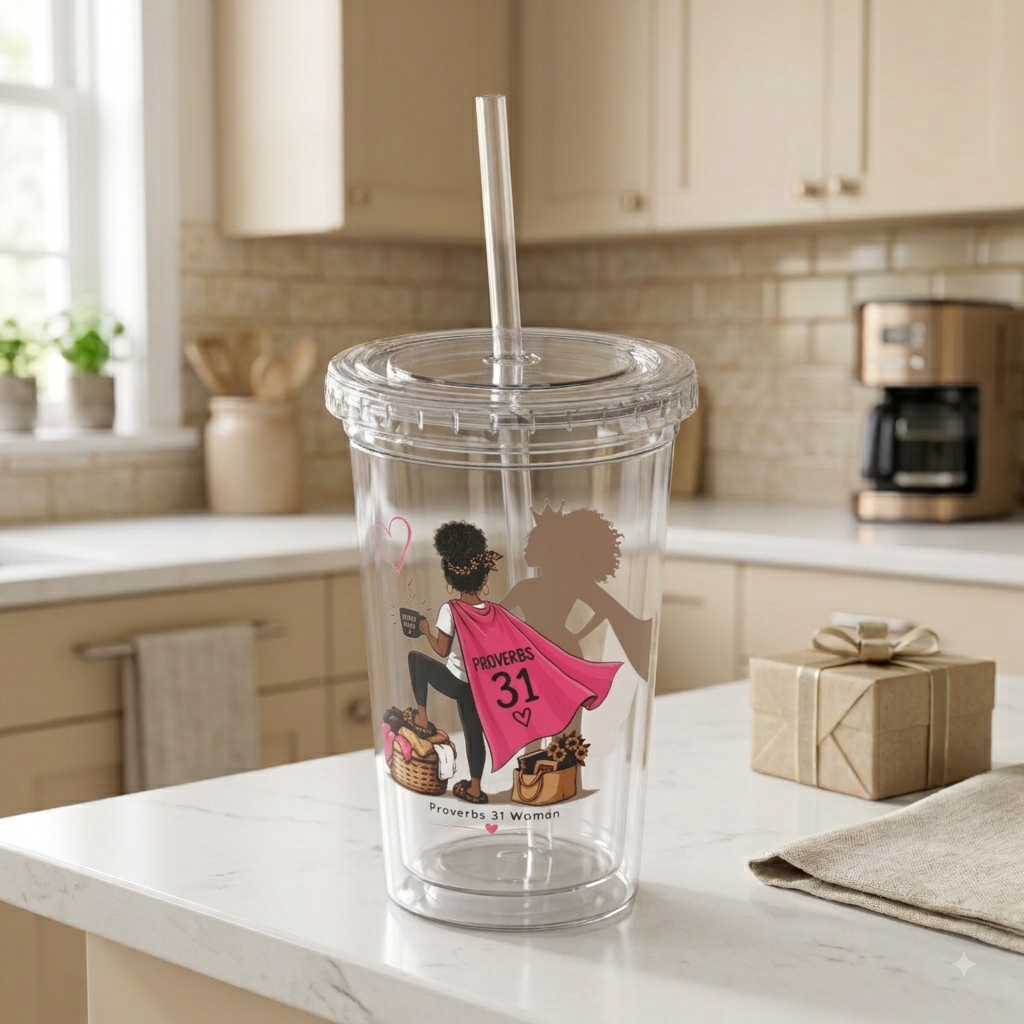 Proverbs 31 Woman - Black Suave Acrylic Tumbler