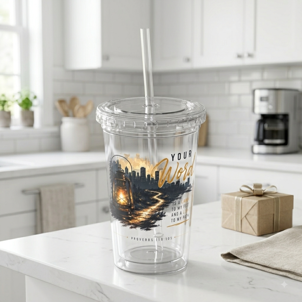 Your Word  is Lamp to my Feet - Suave Acrylic Cup