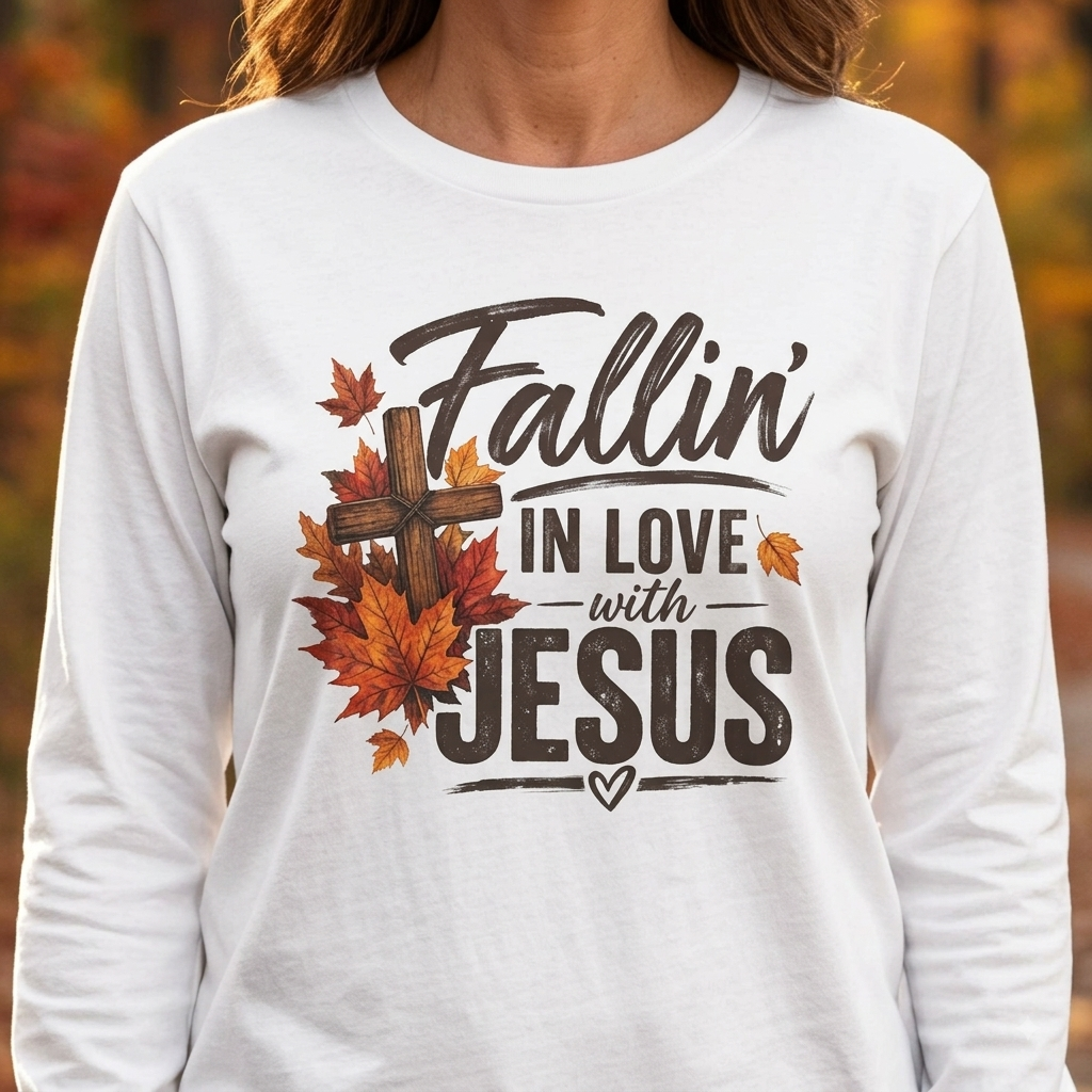 Fallin' in Love with Jesus - Long Sleeve Tee