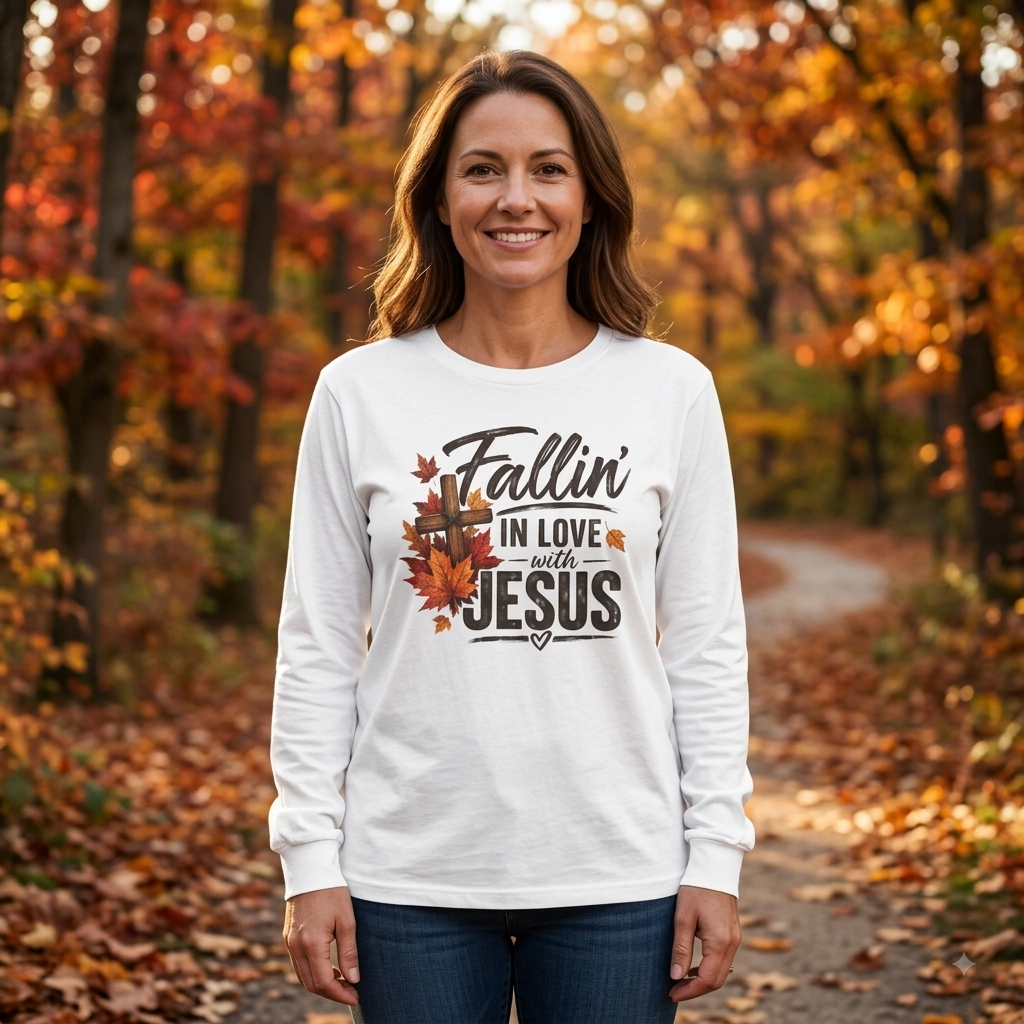 Fallin' in Love with Jesus - Long Sleeve Tee