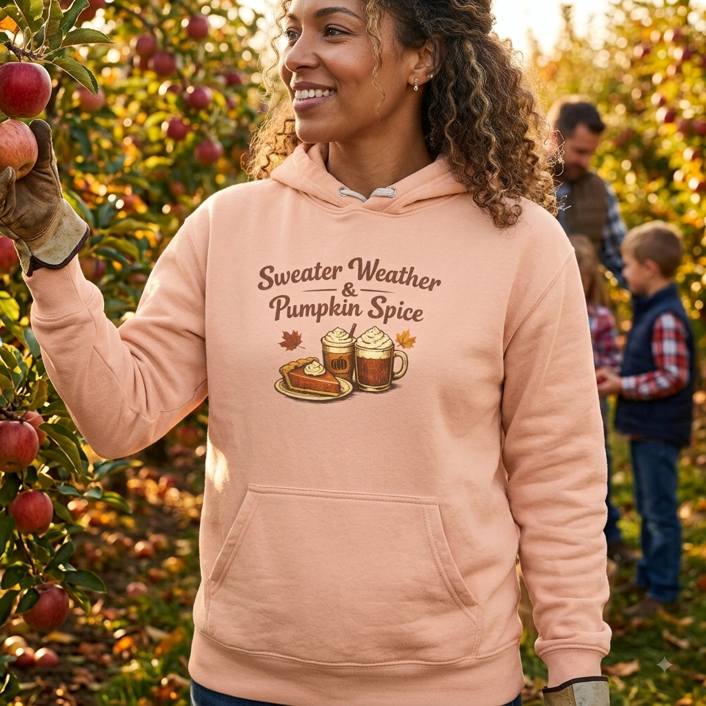 Adult -  "Sweater Weather & Pumpkin Spice" Autumn Hoodie