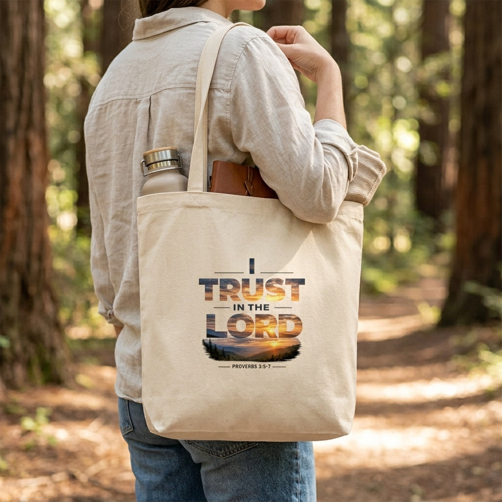 I Trust in the Lord - Canvas Tote Bag — (Proverbs 3:5)