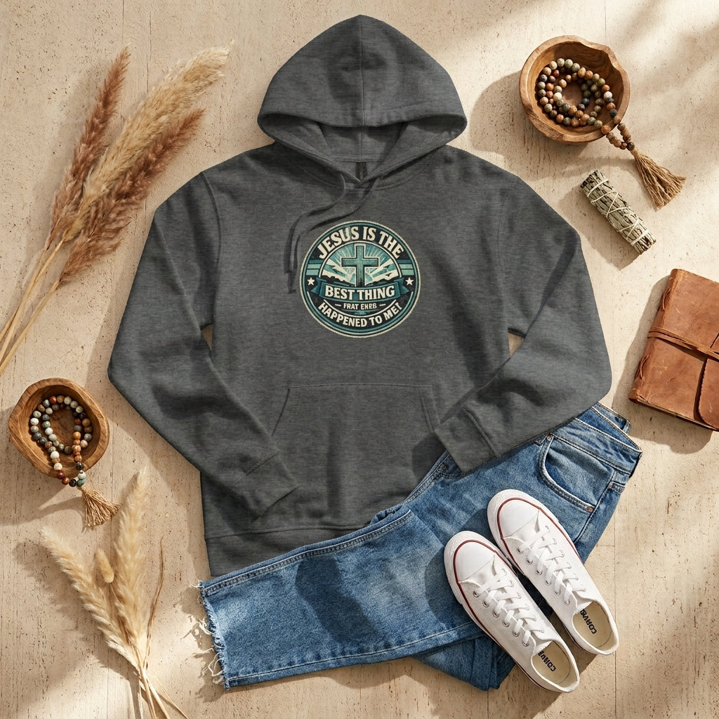 Adidas Hoodie — 'Jesus Is The Best Thing' Graphic Pullover