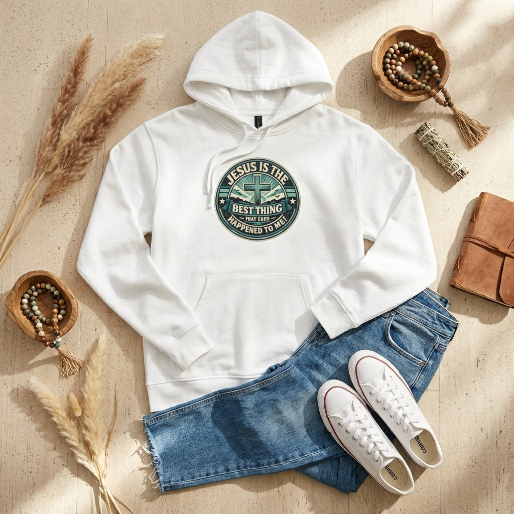 Adidas Hoodie — 'Jesus Is The Best Thing' Graphic Pullover