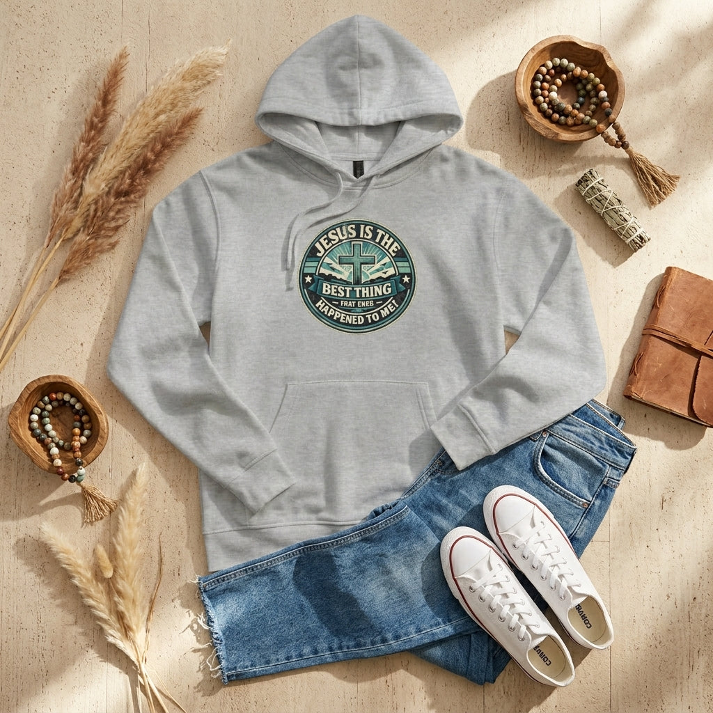 Adidas Hoodie — 'Jesus Is The Best Thing' Graphic Pullover