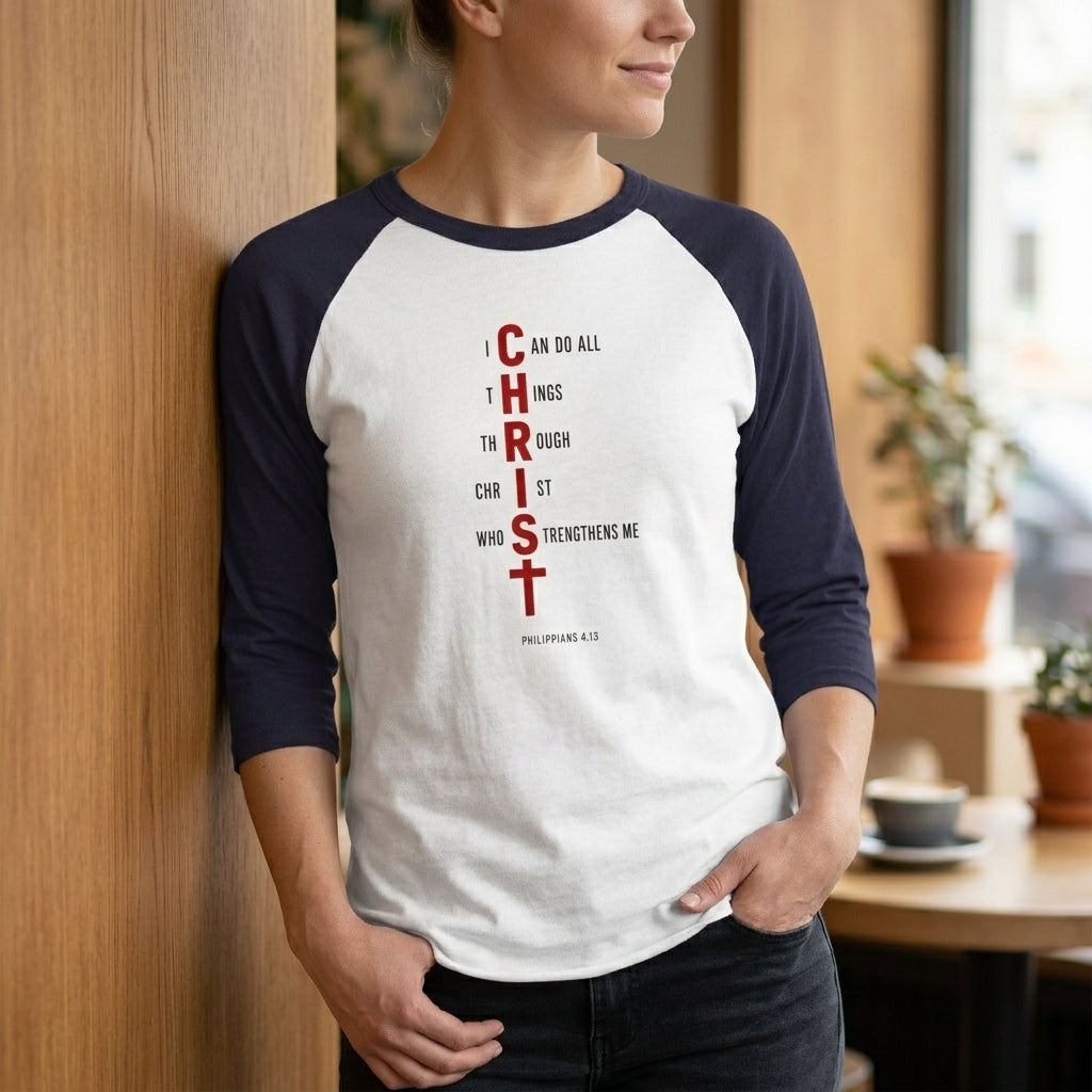 I Can Do All Things Through Christ — Unisex Raglan Tee
