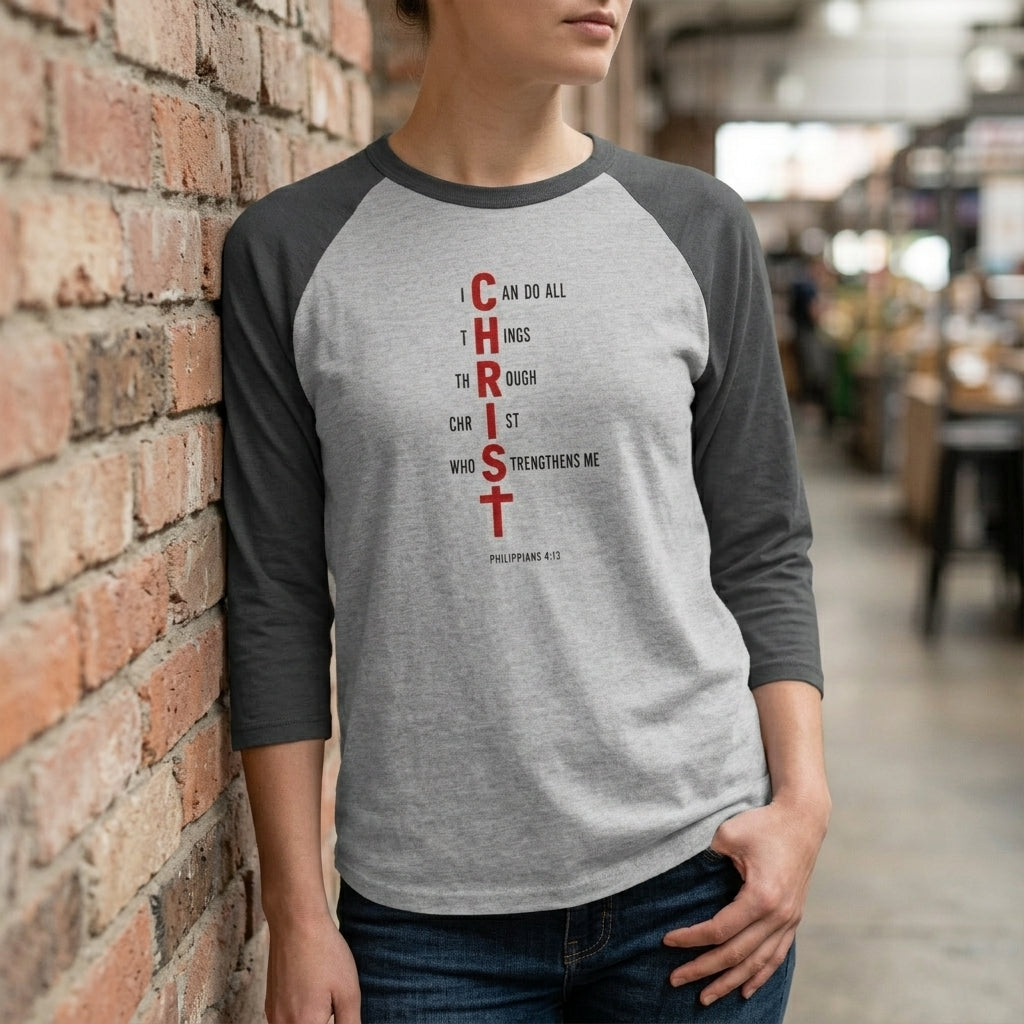 I Can Do All Things Through Christ — Unisex Raglan Tee