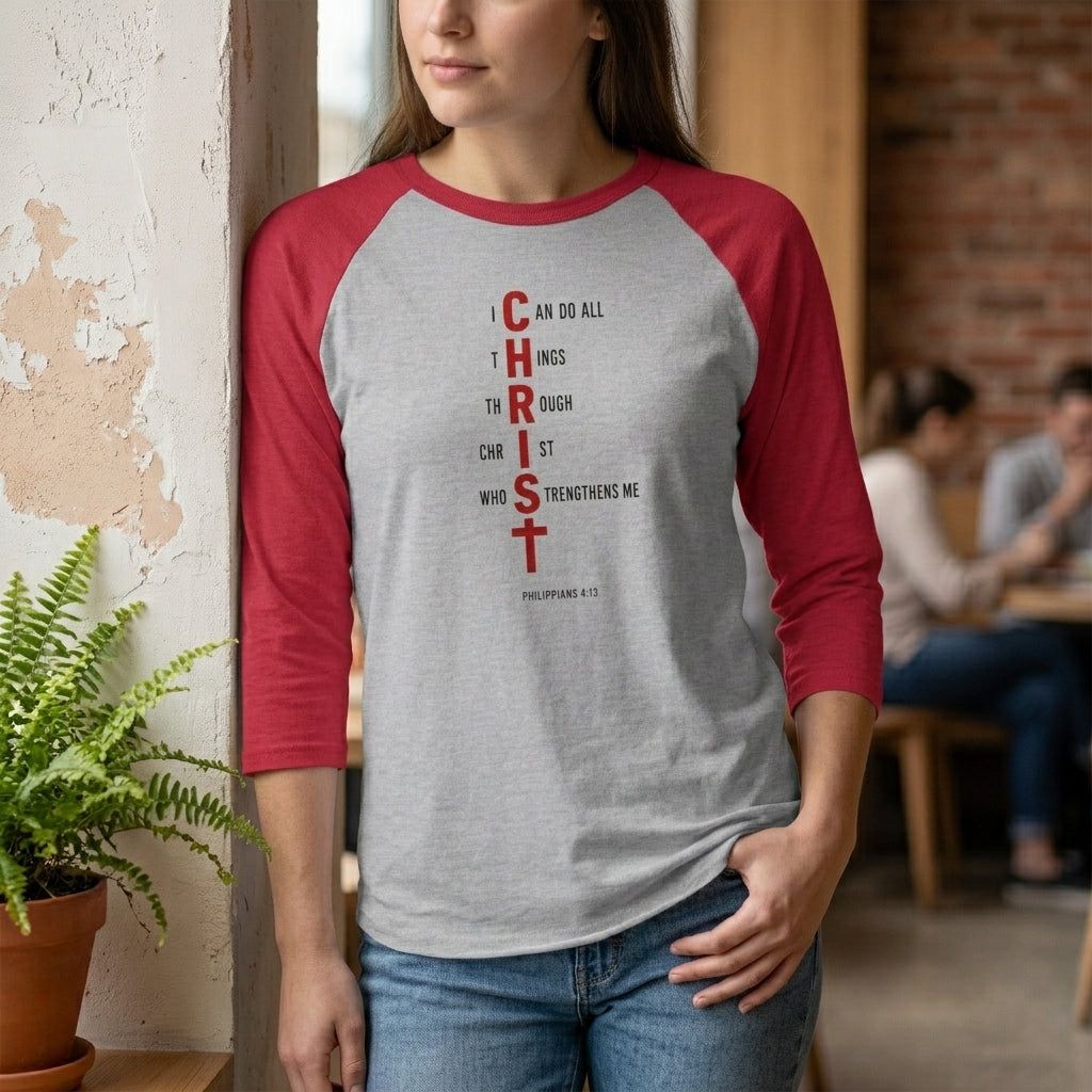 I Can Do All Things Through Christ — Unisex Raglan Tee