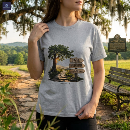 "Trust in the Lord" Inspirational Christian Tee - Proverbs 3:5-7
