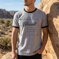 Blessed! Ringer T-Shirt — Christian Faith Graphic Tee (Blessed in the City, Country, Home)