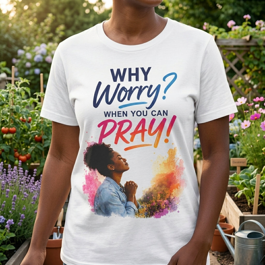 Why Worry - Pray - Women's Tee — Black Woman
