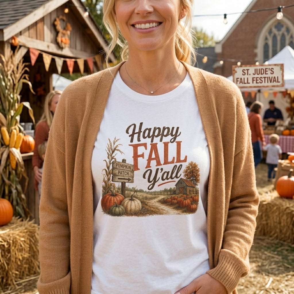 Happy Fall Y'all - Women's Softstyle T‑Shirt