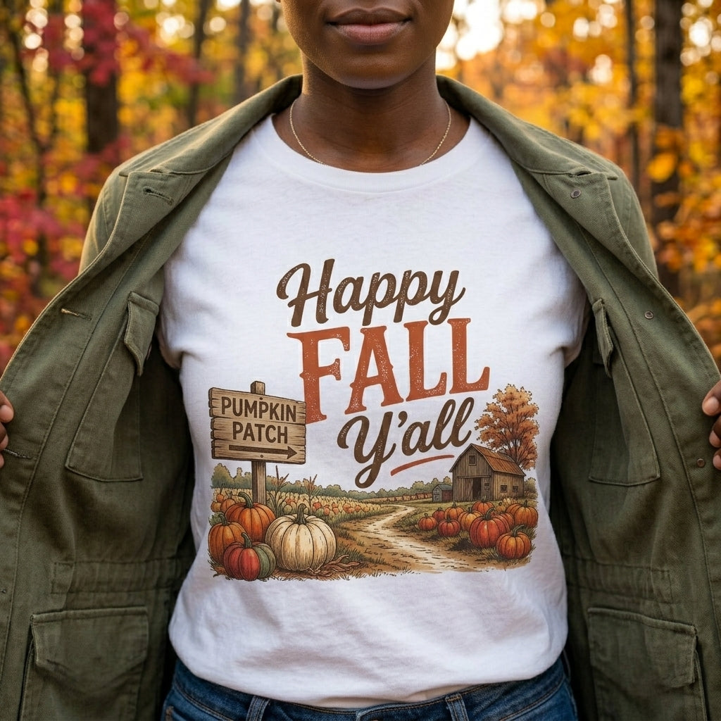 Happy Fall Y'all - Women's Softstyle T‑Shirt