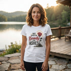 He Give Me Beauty for Ashes - Women's Faith Soft Style Christian T-Shirt