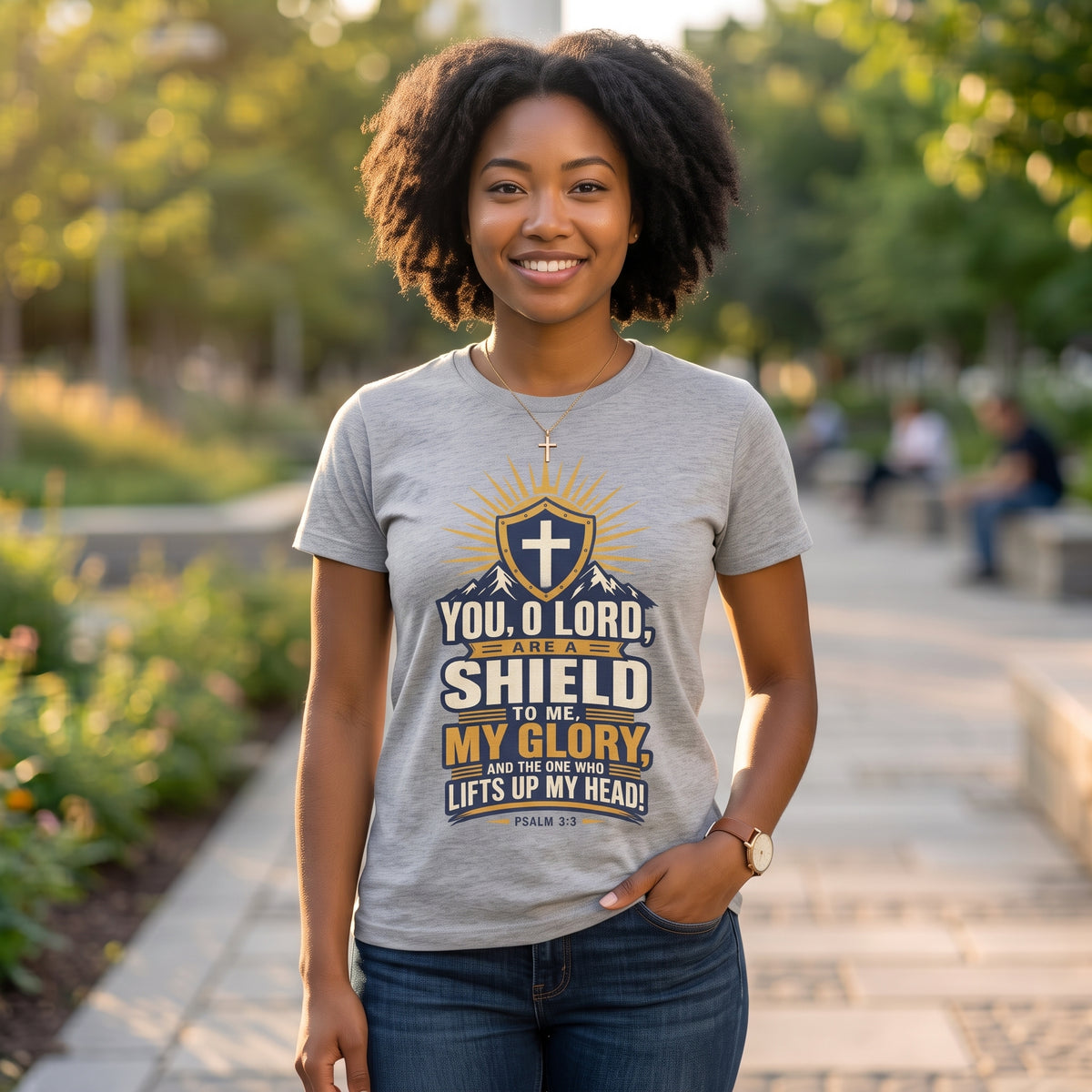 You, O Lord, Are a Shield to Me - Proverbs 3:3 - Unisex Graphic Tee