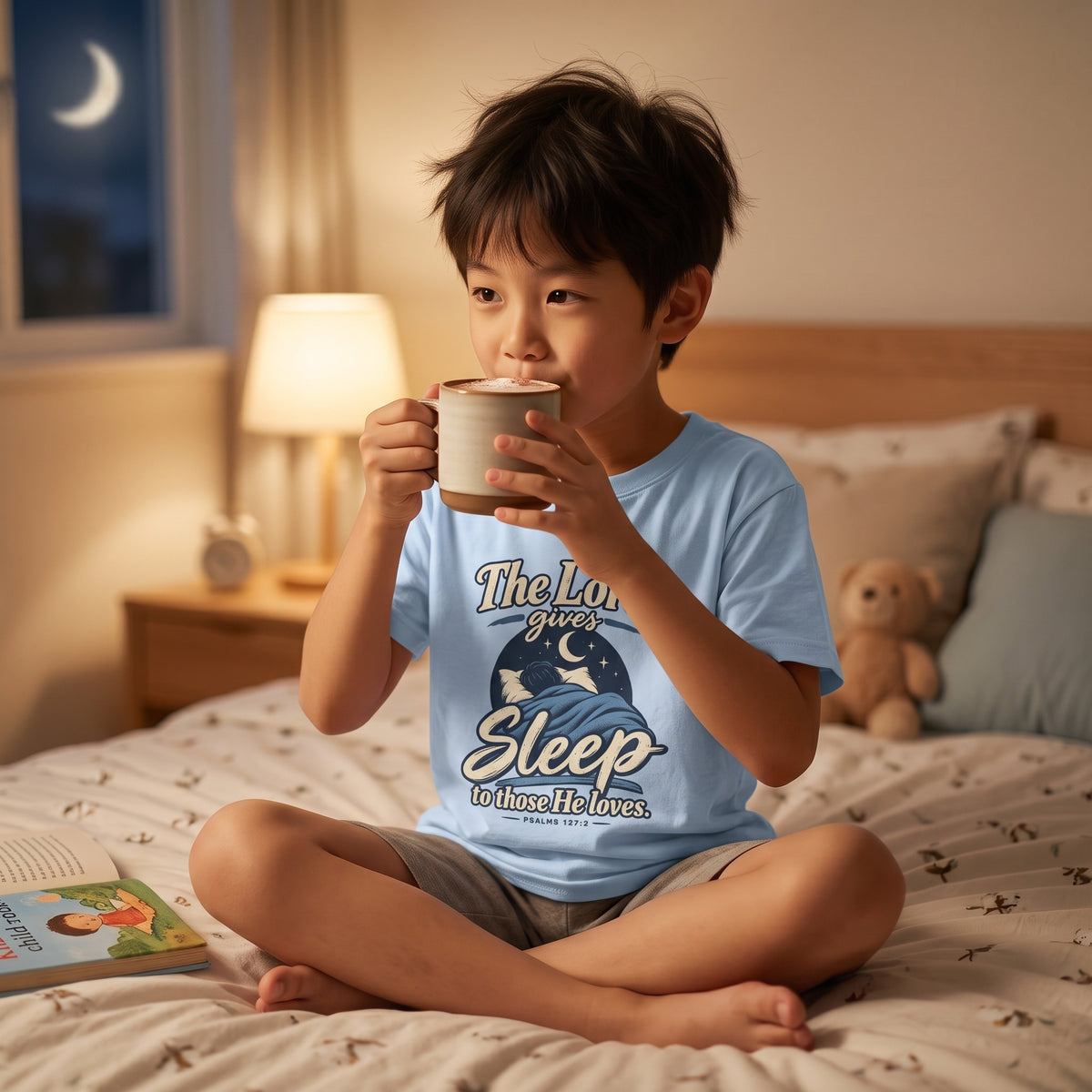 Kids — “The Lord Gives Sleep to Those He Loves” Christian Sleepwear Tee