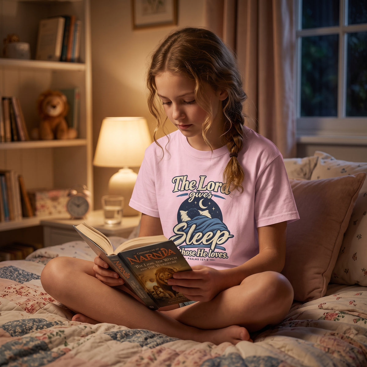 Kids — “The Lord Gives Sleep to Those He Loves” Christian Sleepwear Tee