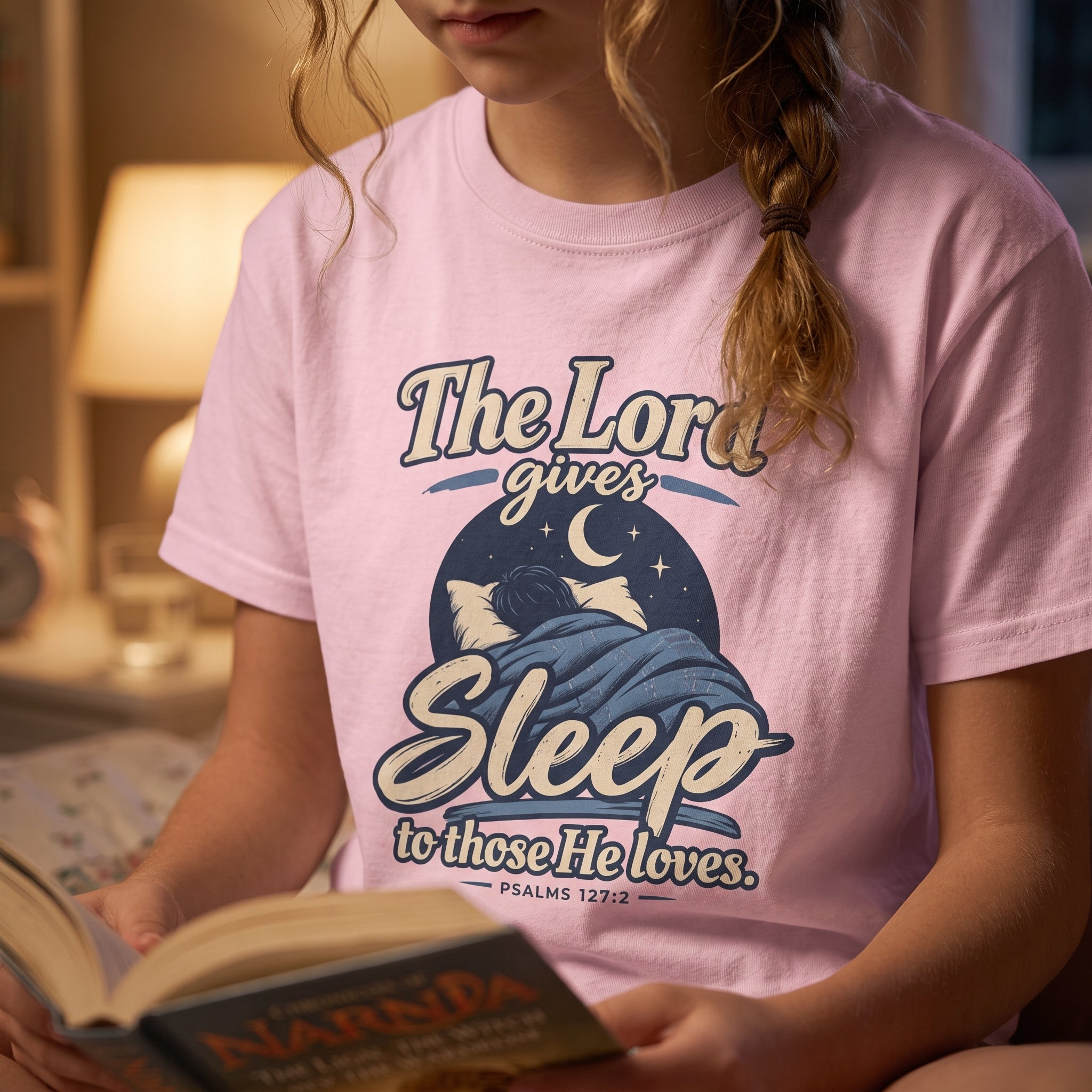 Kids — “The Lord Gives Sleep to Those He Loves” Christian Sleepwear Tee