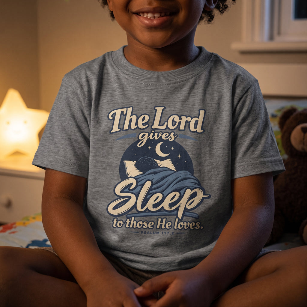 Kids — “The Lord Gives Sleep to Those He Loves” Christian Sleepwear Tee