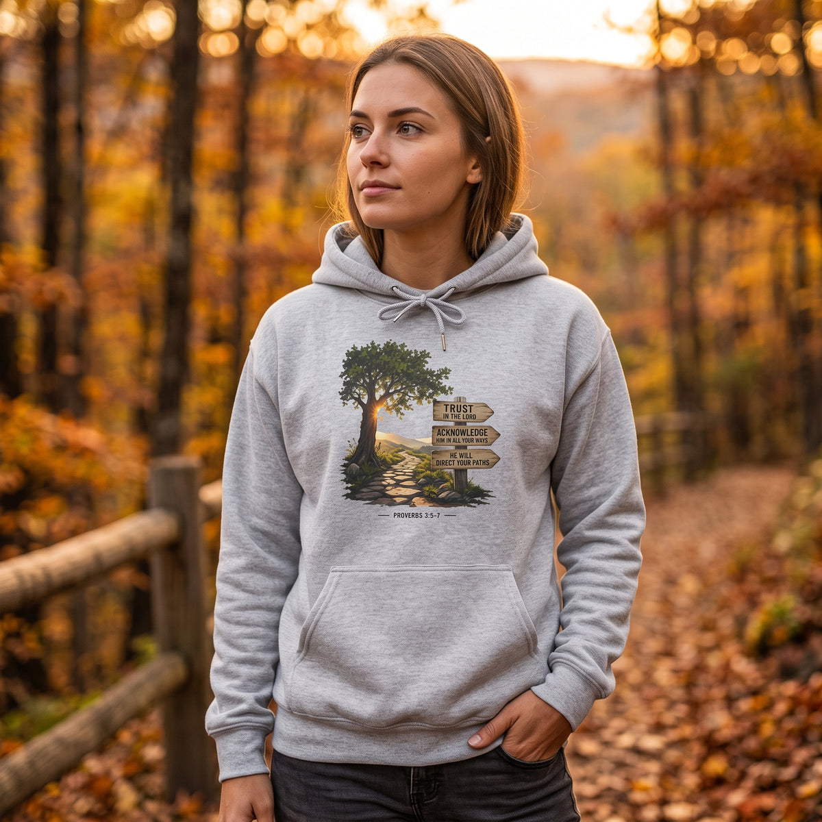 Trust in the Lord - Proverbs 3:5-7 - Hoodie Unisex