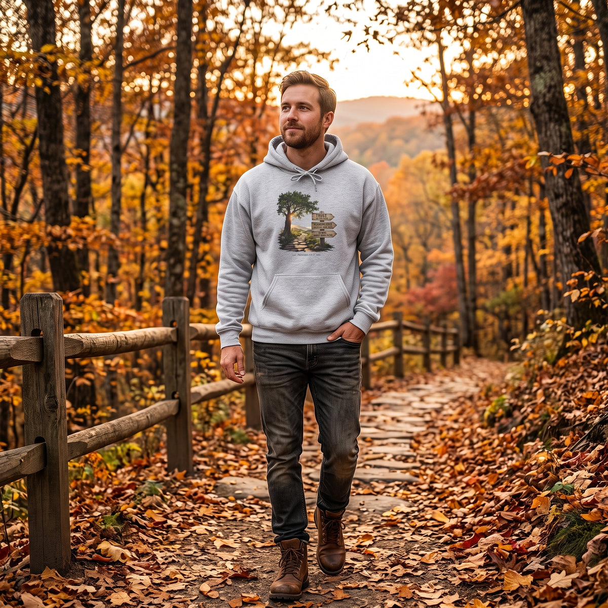 Trust in the Lord - Proverbs 3:5-7 - Hoodie Unisex