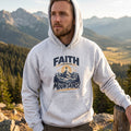 Faith Moves Mountains Hoodie — Matthew 17:20 Graphic Sweatshirt
