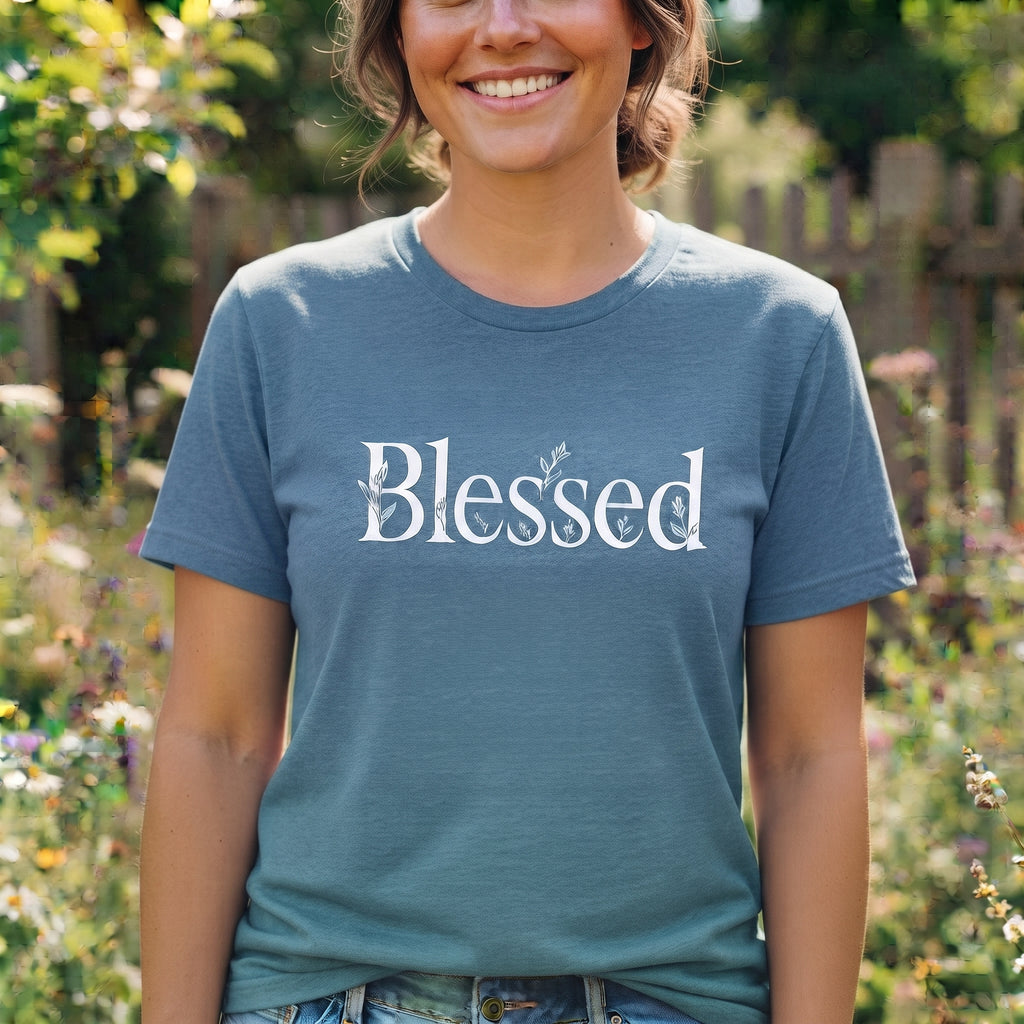 Blessed Floral Logo  Women's T-Shirt
