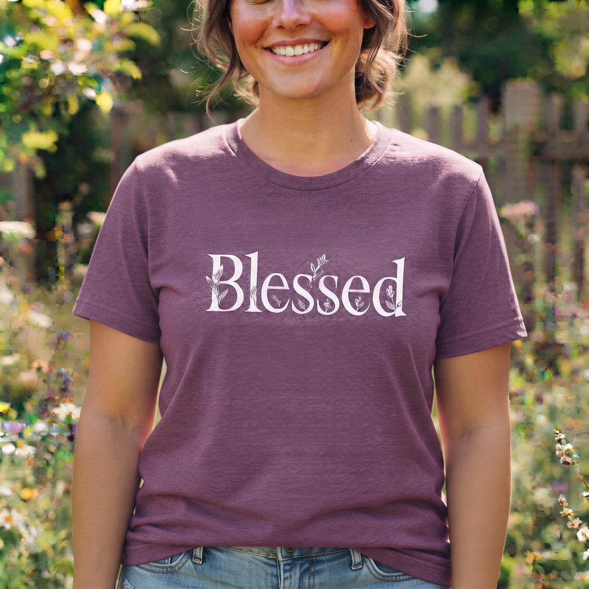 Blessed Floral Logo  Women's T-Shirt
