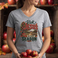 Pick Jesus in Every Season  - Women's V-Neck Tee