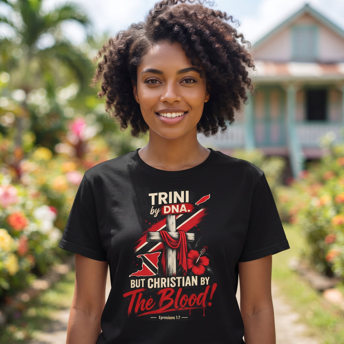 Trini by DNA - Christian by The Blood - Trinidad Unisex Tee