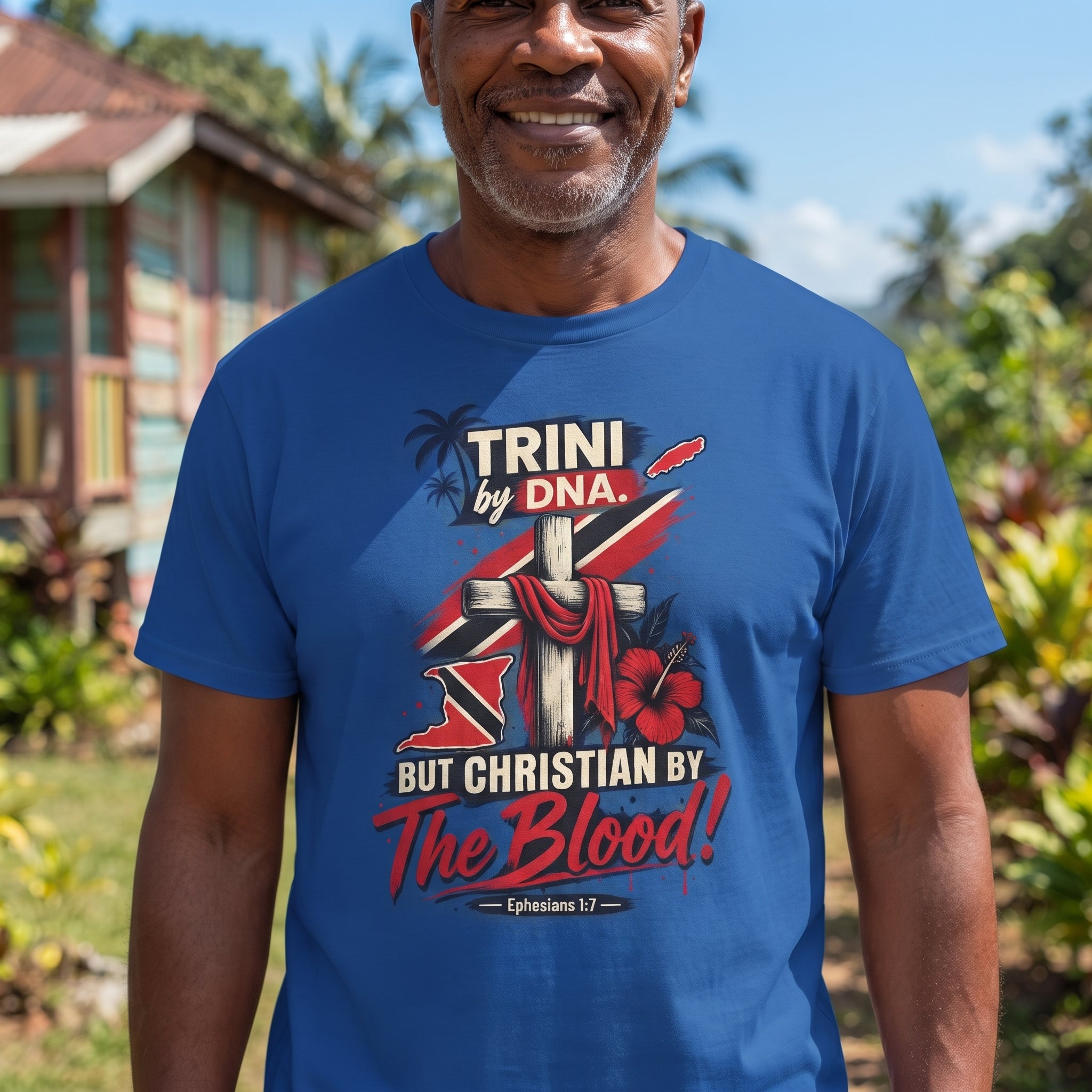 Trini by DNA - Christian by The Blood - Trinidad Unisex Tee